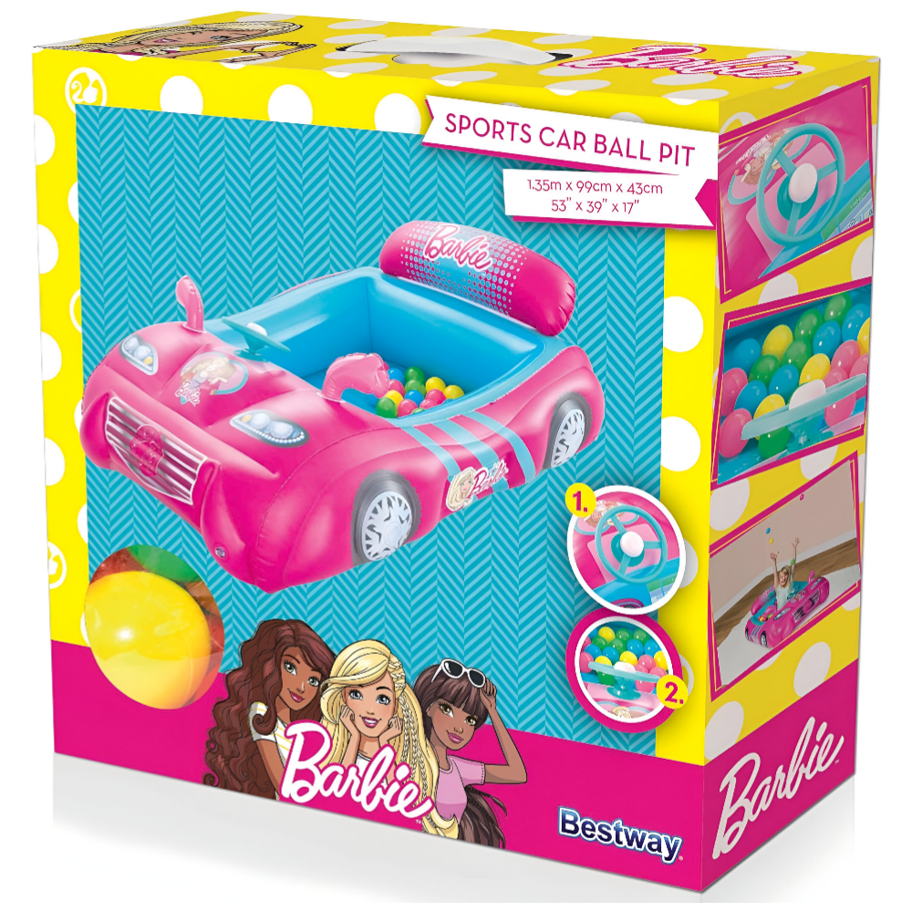 Bestway - Barbie Inflatable Sports Car Ball Pit