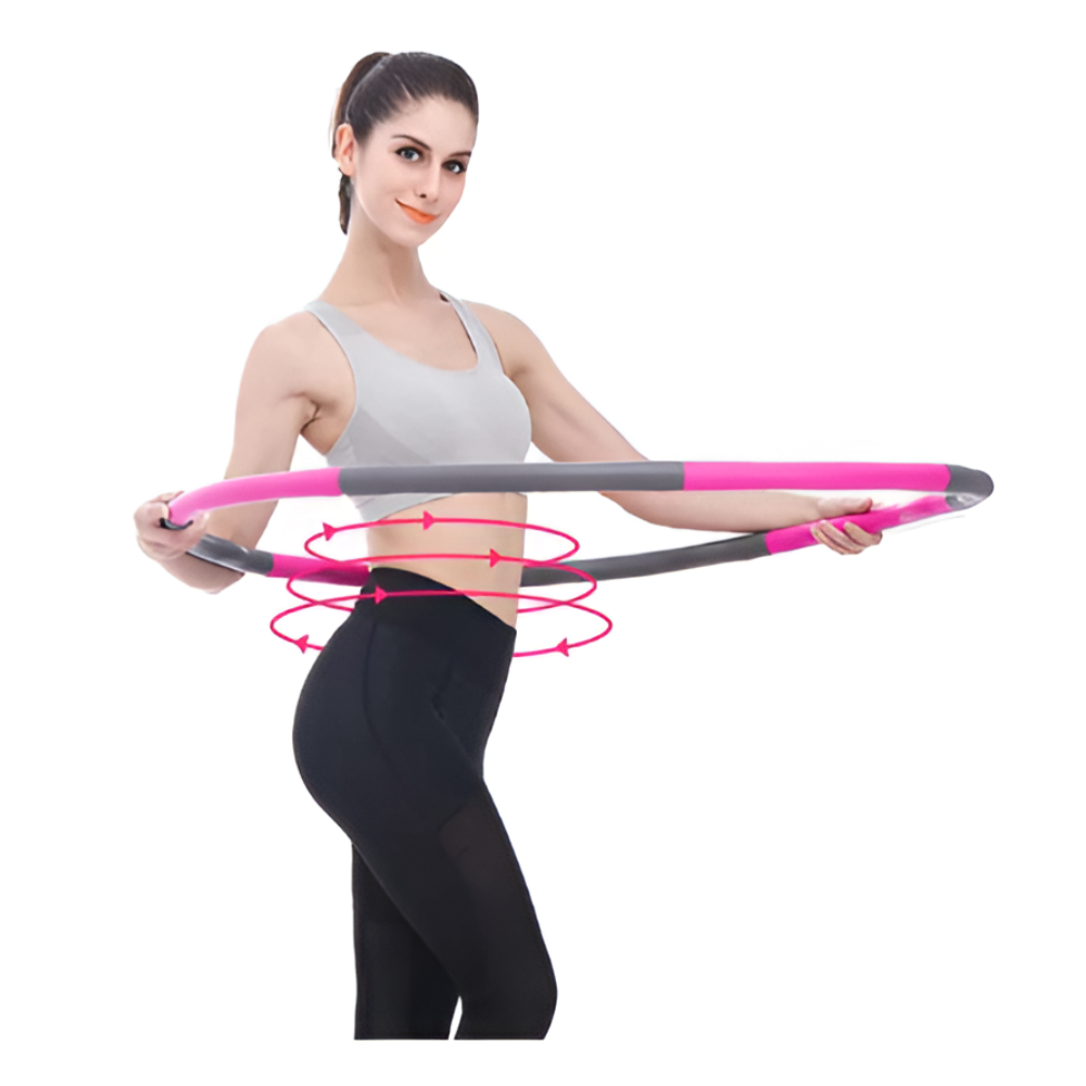 Fitness Hoop - Dancing Healthy Moments , Hula Hoops for Adults Weight Loss,  Hula Hoop for Exercise,  8 Detachable Sections for Burning Fat, Soft Padding Exercise Hula Hoop