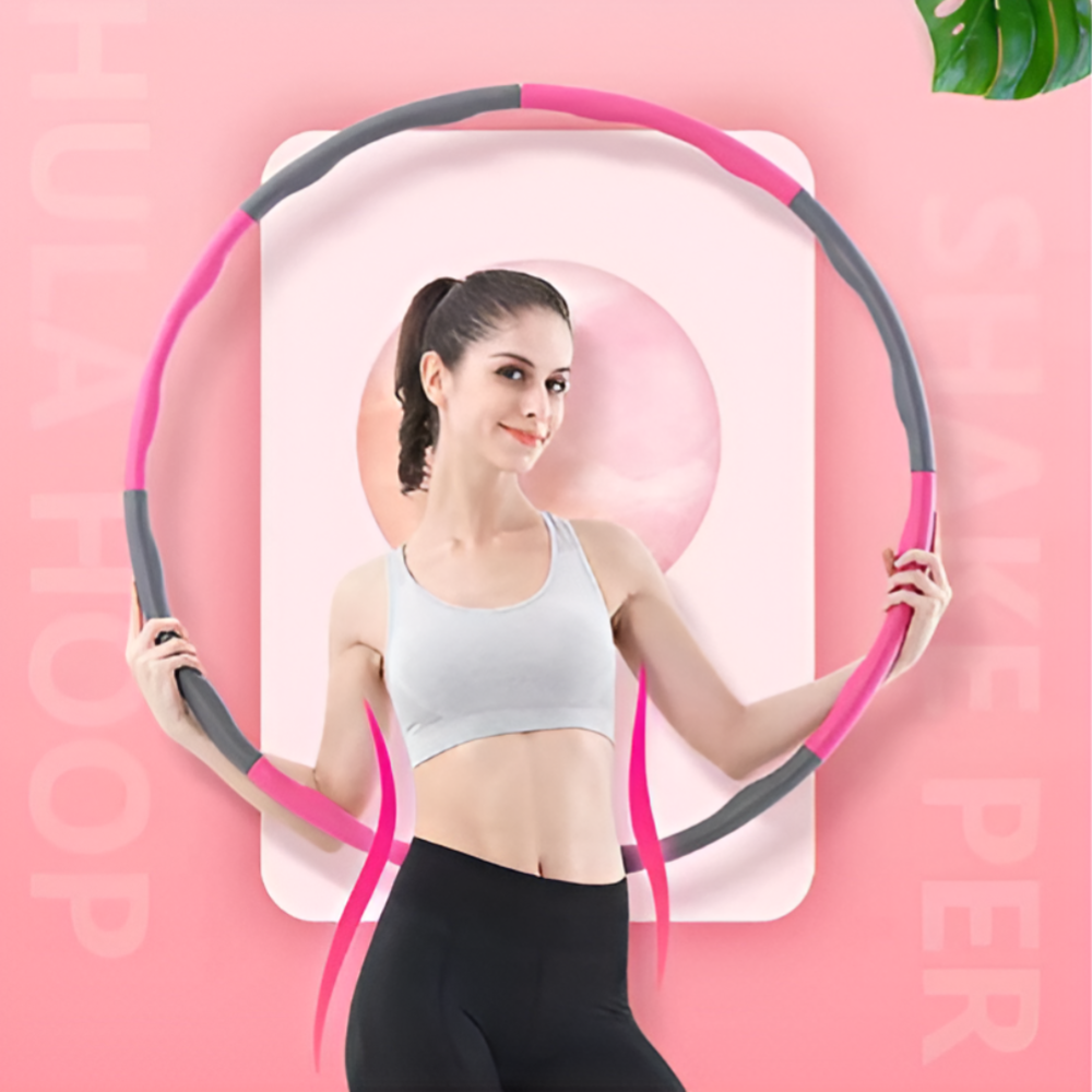 Fitness Hoop - Dancing Healthy Moments , Hula Hoops for Adults Weight Loss,  Hula Hoop for Exercise,  8 Detachable Sections for Burning Fat, Soft Padding Exercise Hula Hoop