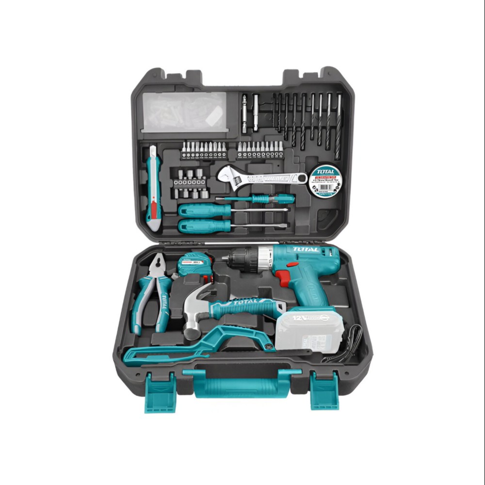 Total Set Cordless Drill Li-ion 12V 128PCS