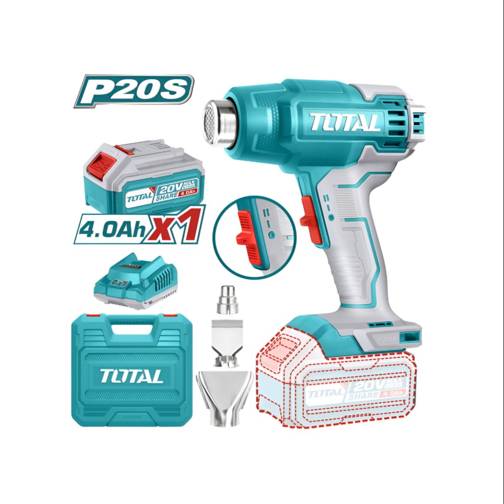 Total Lithium-ion heat gun 20V