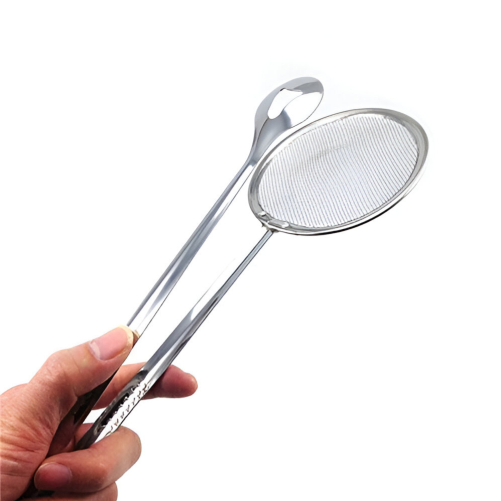 2 IN 1 Stainless Steel Sieve Filter Spoon