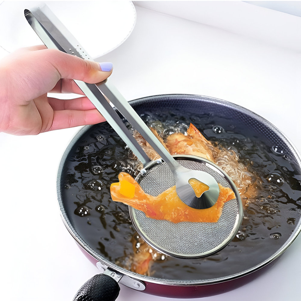 2 IN 1 Stainless Steel Sieve Filter Spoon