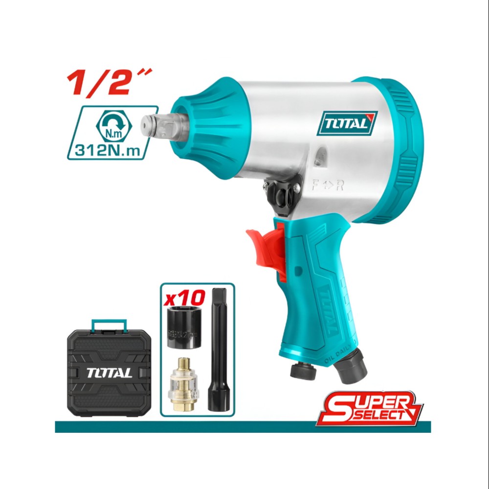 Total Air impact wrench set 1/2" - 312Nm