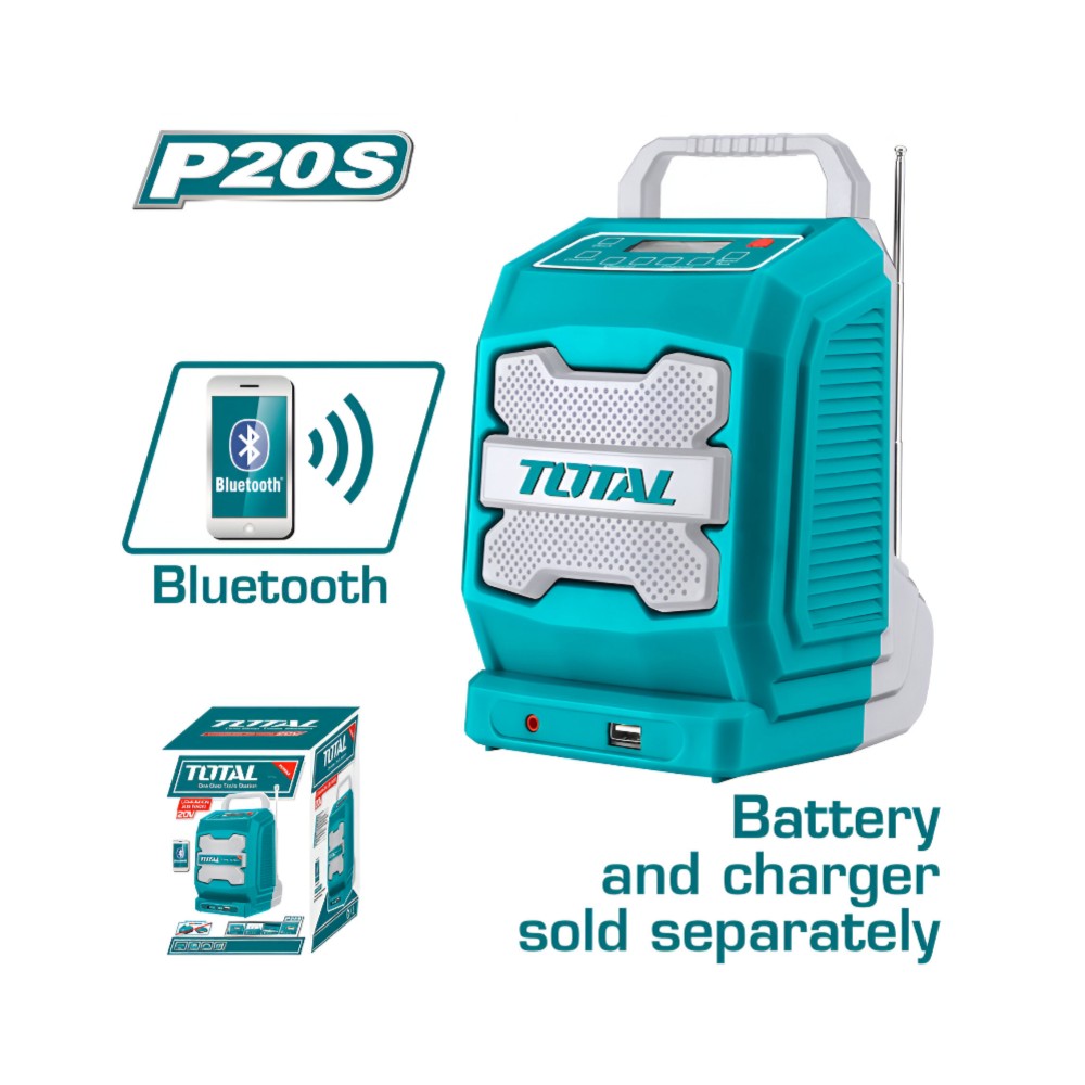 Total Li - ion Job Radio 20V