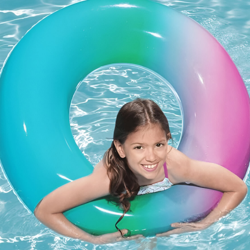 Bestway-Rainbow Swim Ring Pink