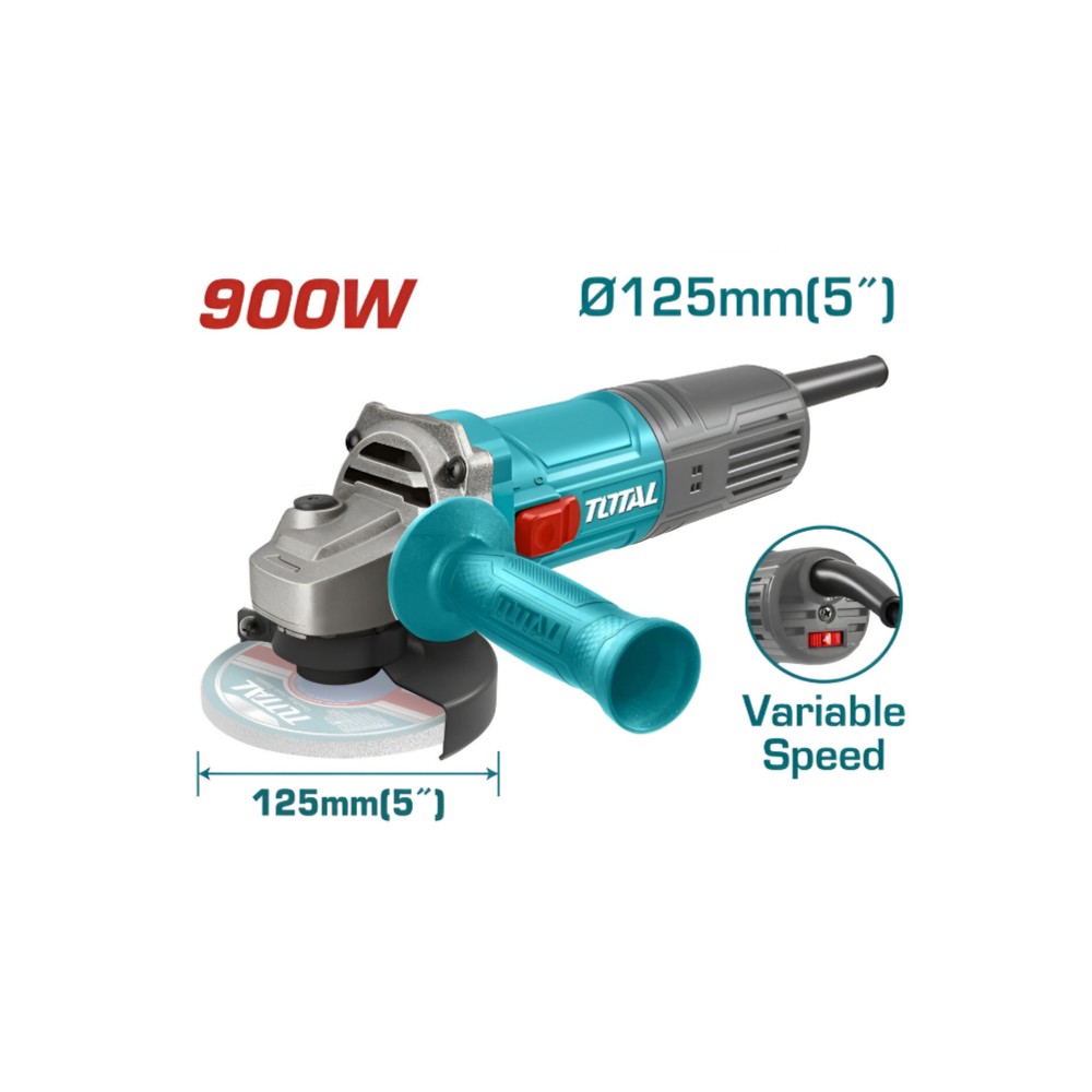 Total Angle Grinder 900W - 125mm With Adjustable Speed