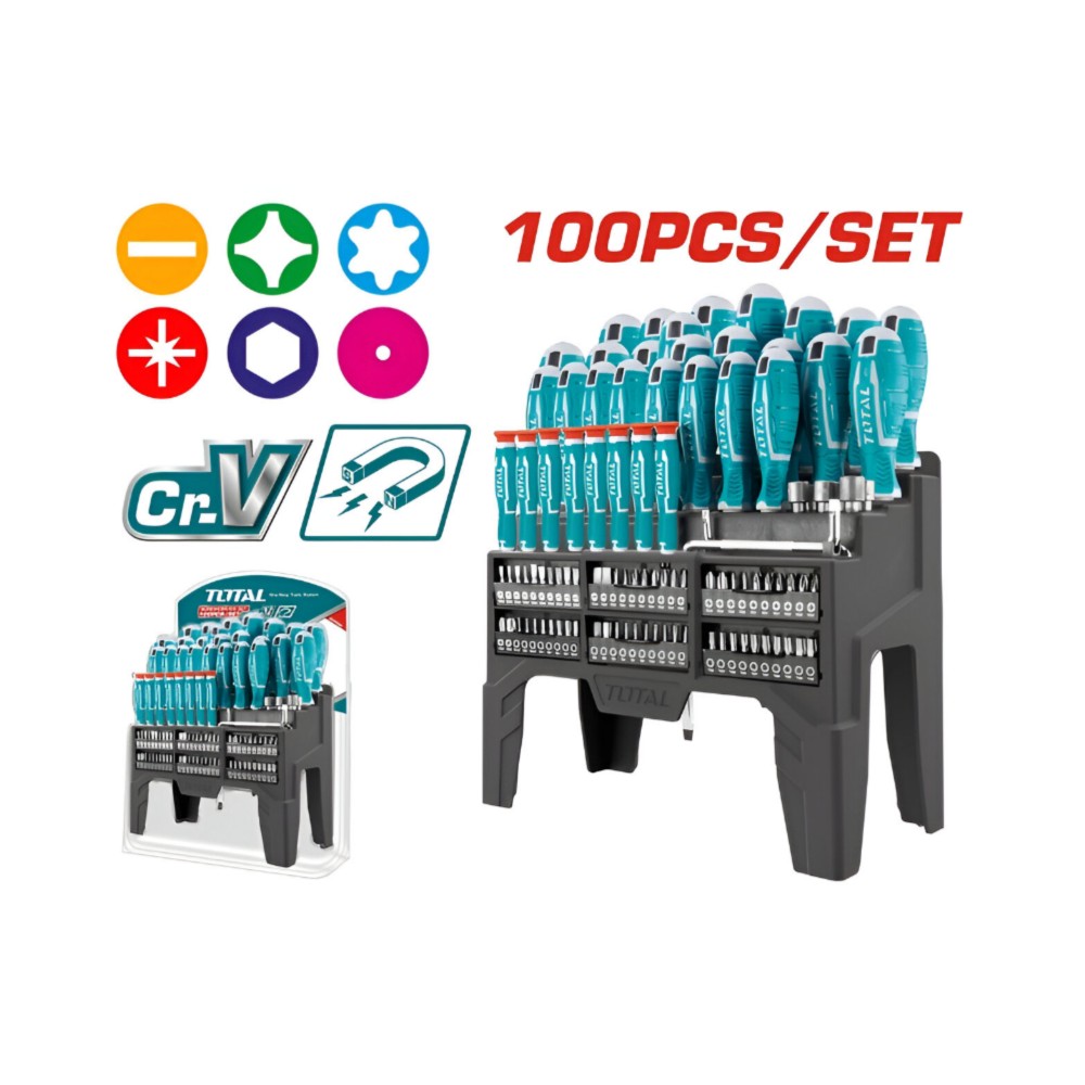 Total 100 pcs screwdriver set