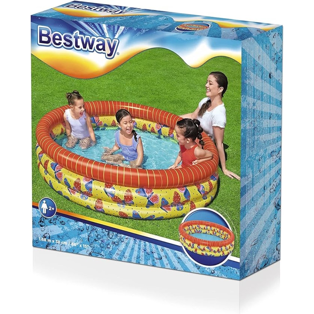 Bestway-Beautiful Butterfly 3-rings pool 