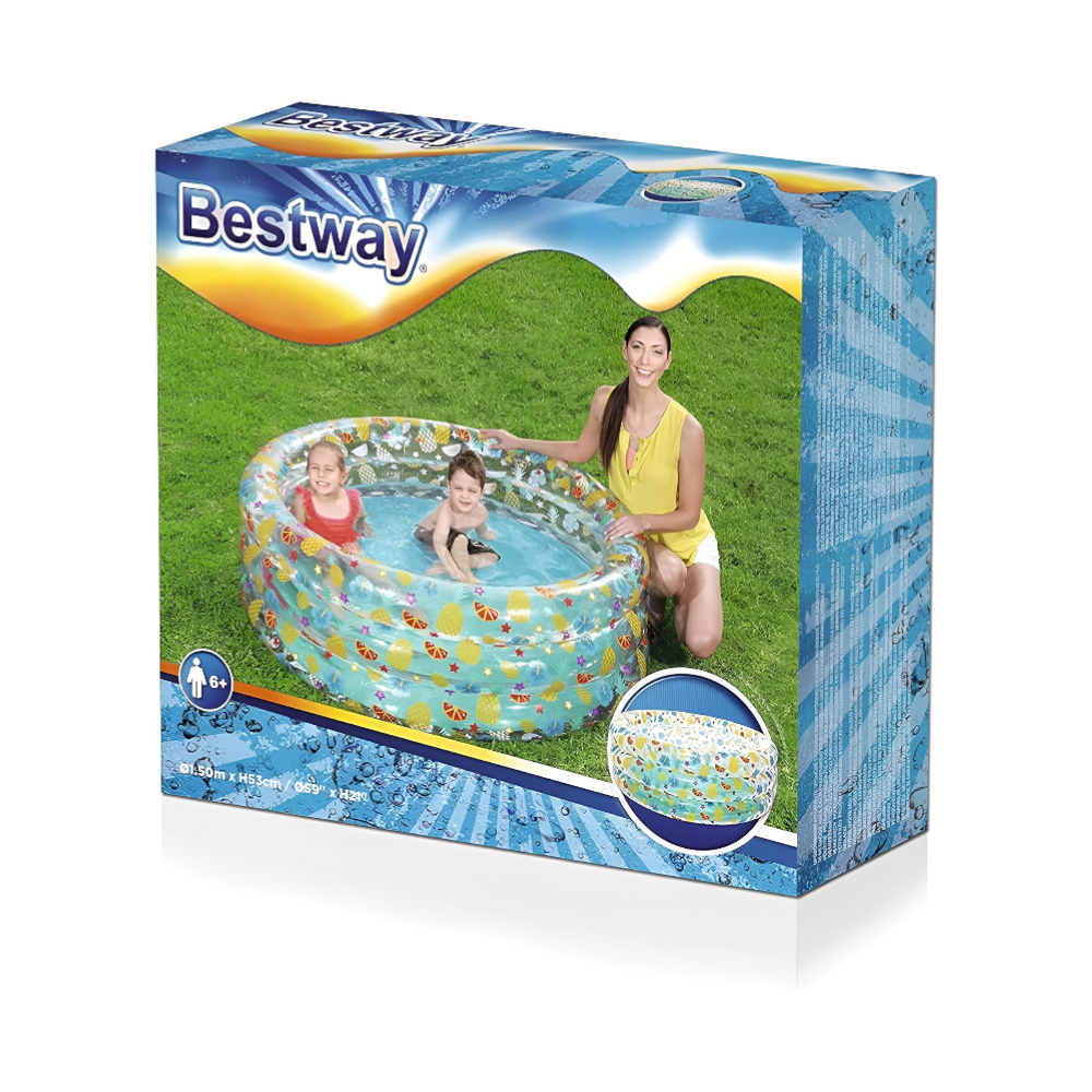 Bestway-Tropical 3-ring round play pool