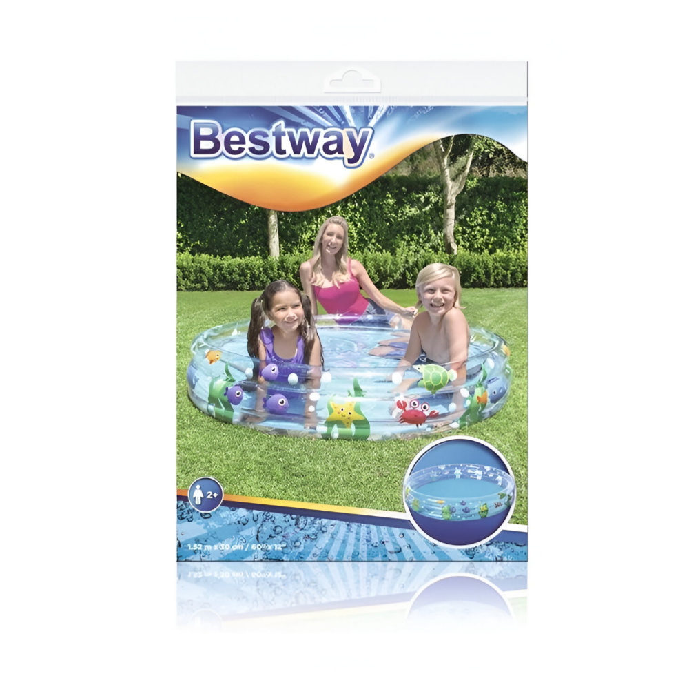 Bestway-Deep Dive transparent 3-ring  round pool