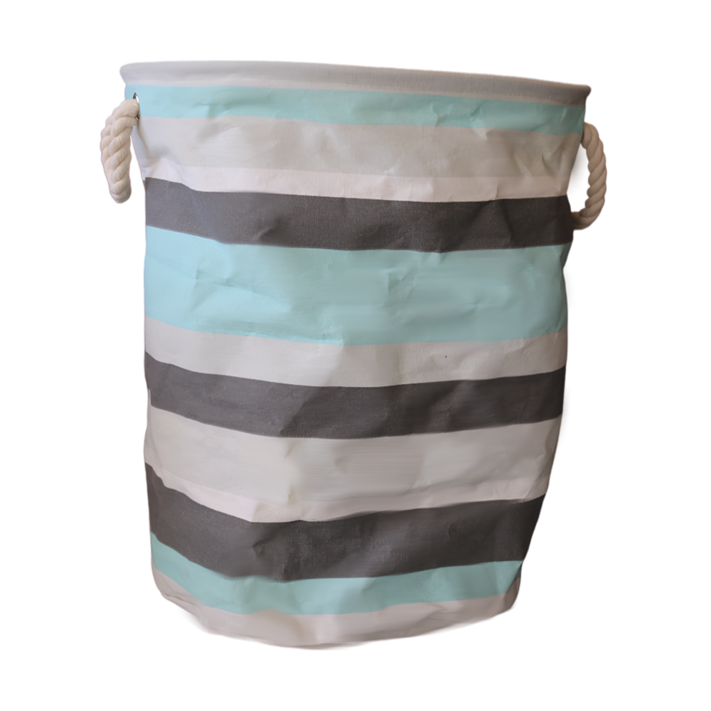 Max- Laundry Hamper - Blue & Gray