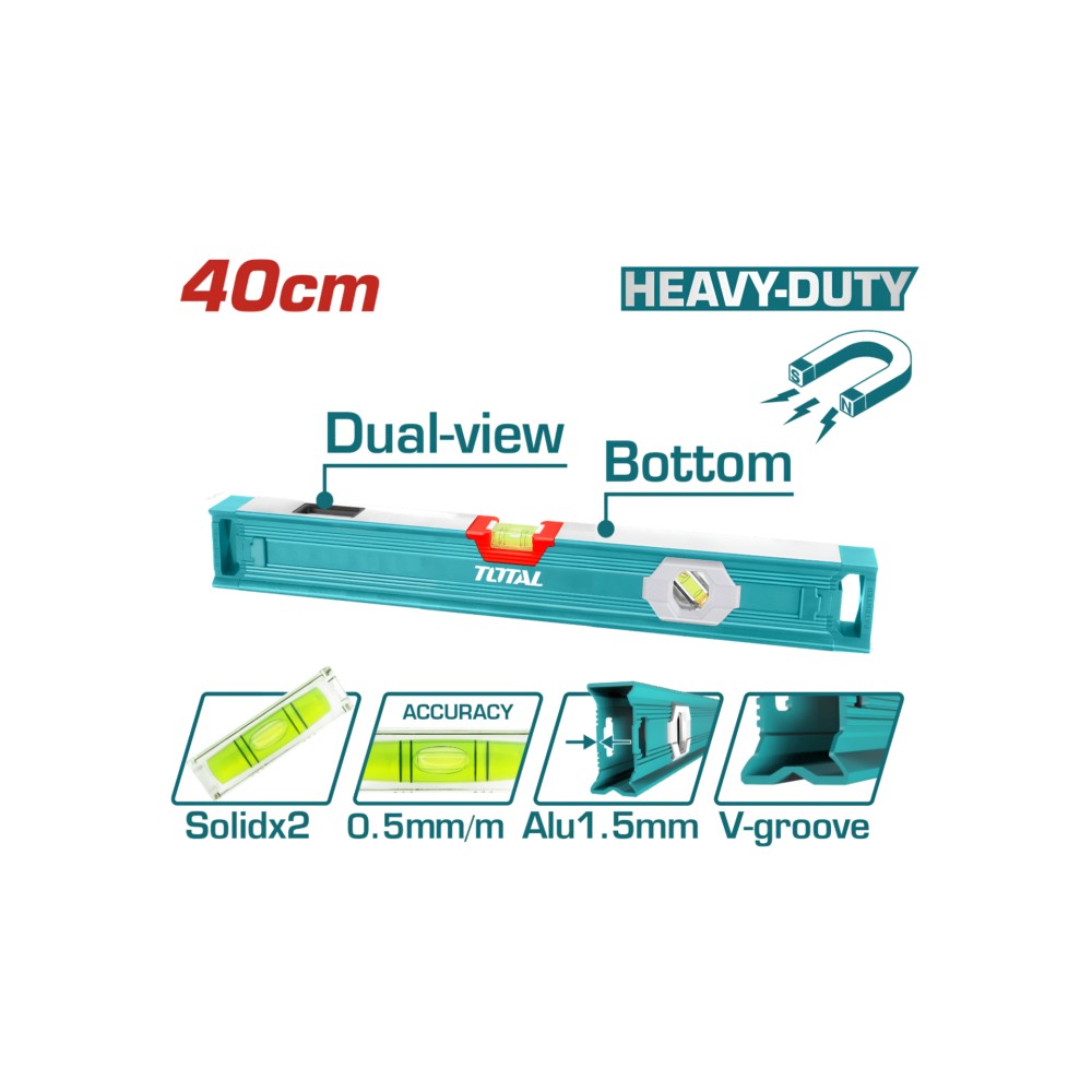 Total Spirit level(With powerful magnets) 40cm