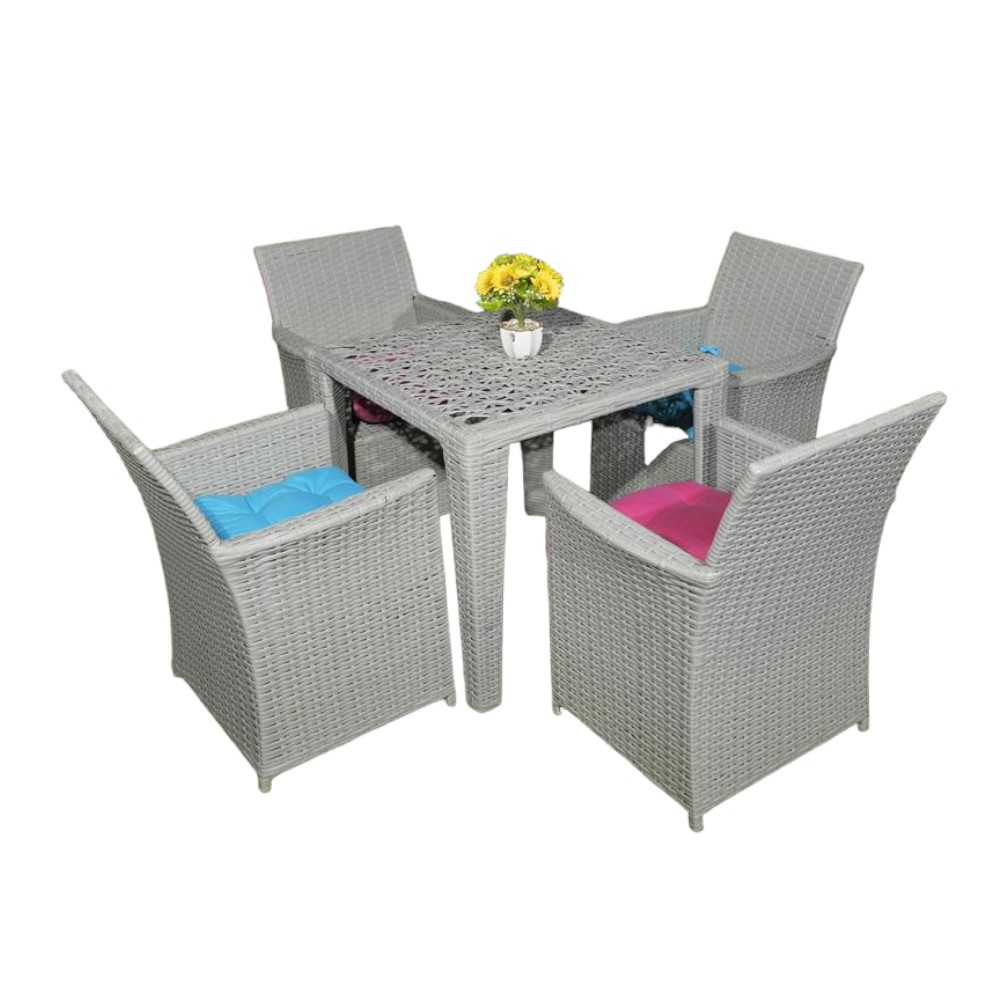 Morning Mist Wicker Dining Set - 5 Pieces