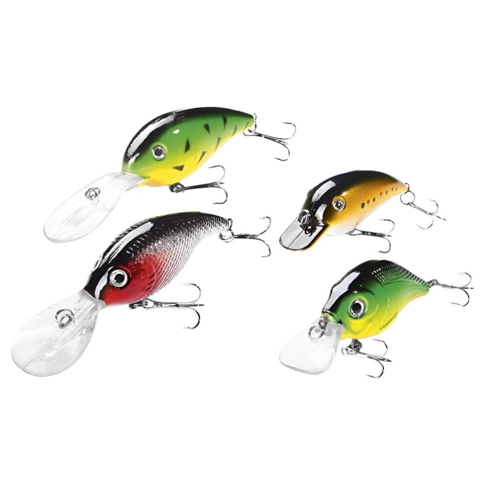 Crivit Wobbler Fishing Fish With Rattle 14.5g & 11cm Length, 4 pieces 