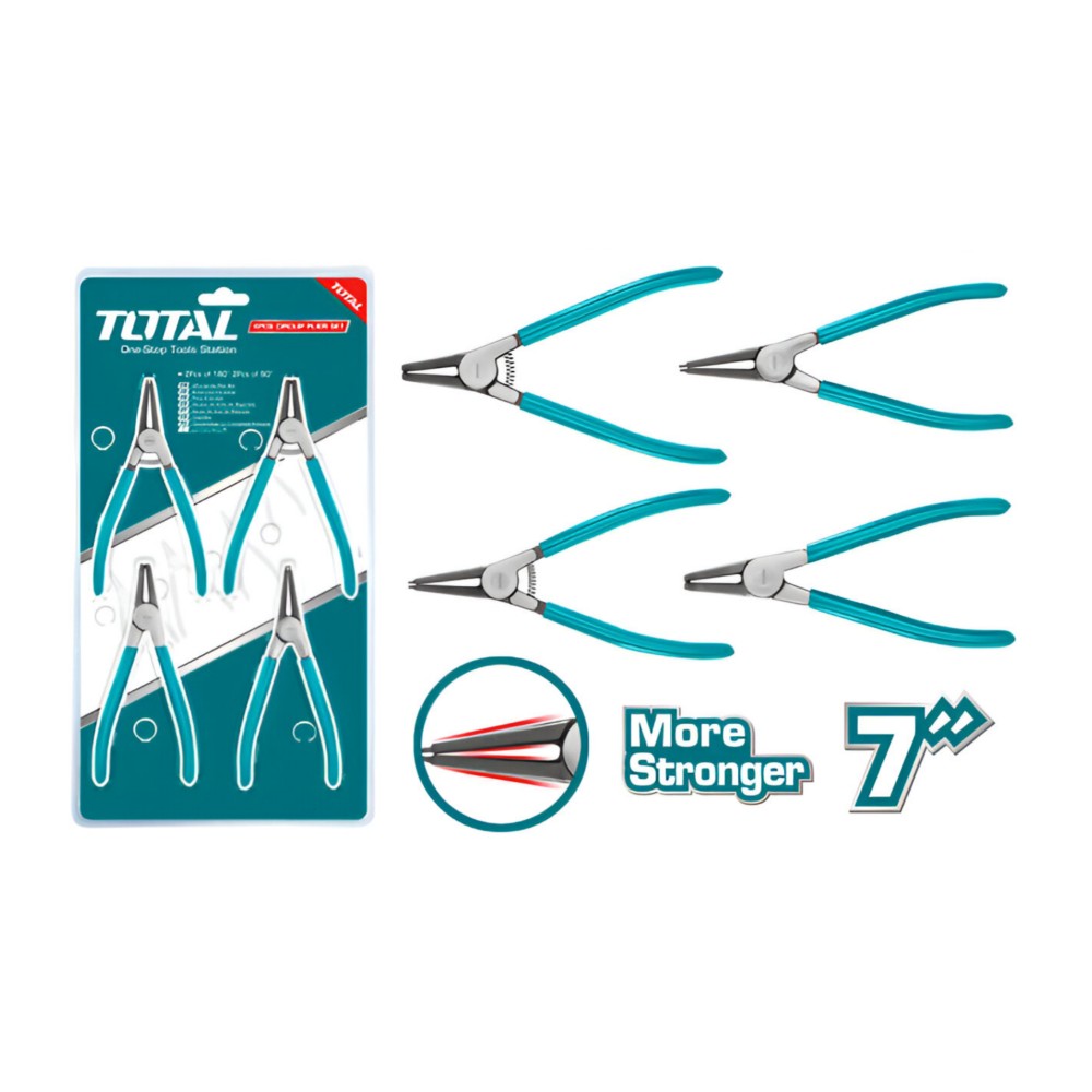 Total Circlip Pliers Set 7" 4Pcs