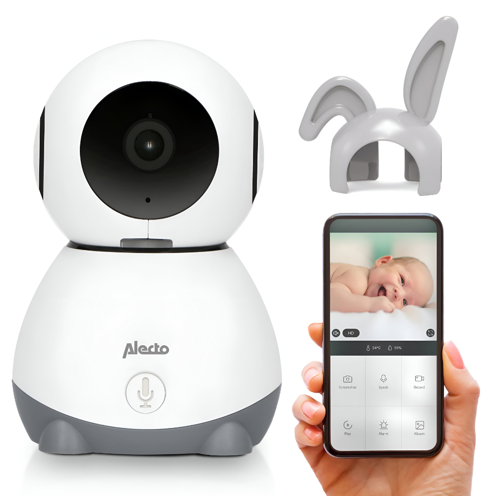 Alecto - Wi-fi baby monitor with camera - White/Grey