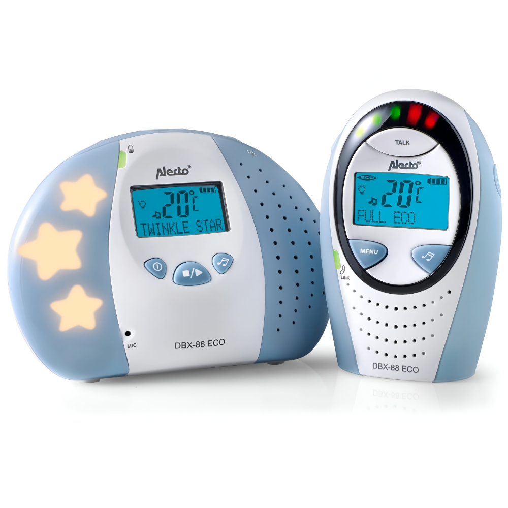 Alecto - Full Eco Dect baby monitor with display (from 50m to 300m)