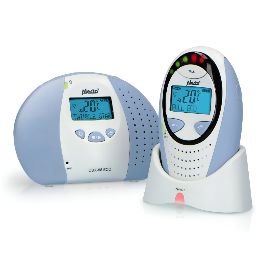 Alecto - Full Eco Dect baby monitor with display (from 50m to 300m)