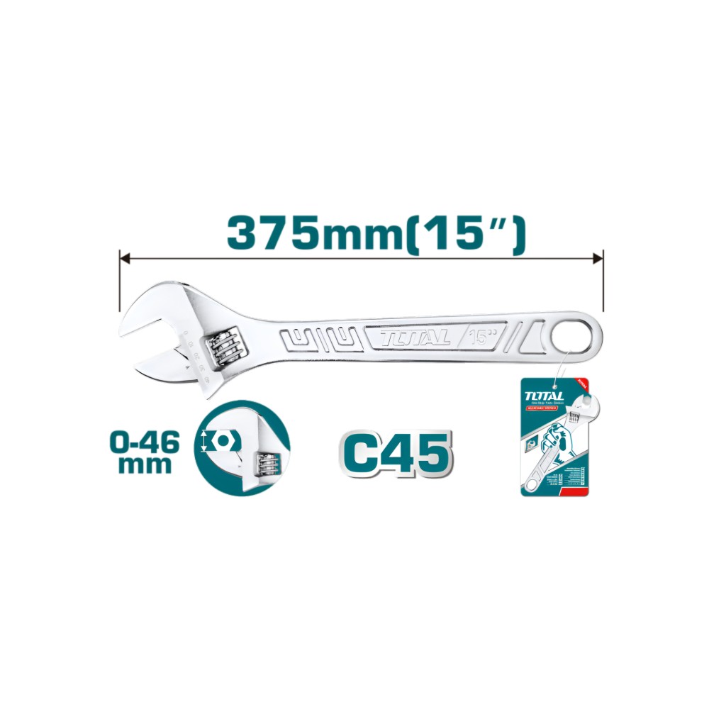 Total Adjustable wrench 15"