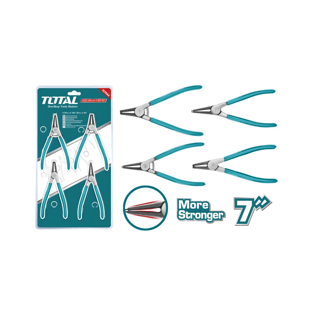 Total  Circlip Plier Set 4pcs 7