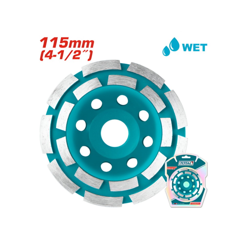 Total Double Row Cup Grinding Wheel 115mm