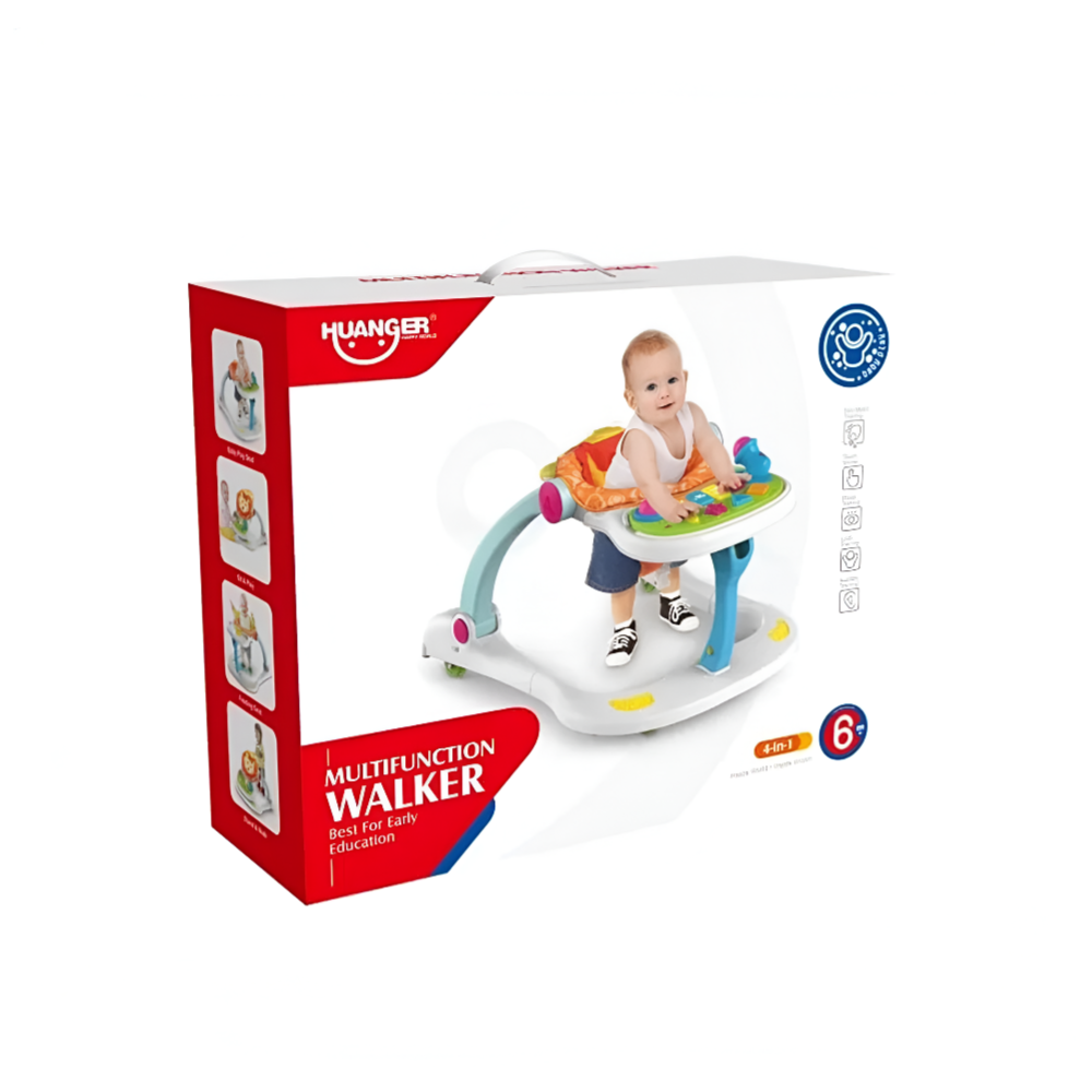 Huanger 4 In 1 Multi Functional Entertainer Baby Walker