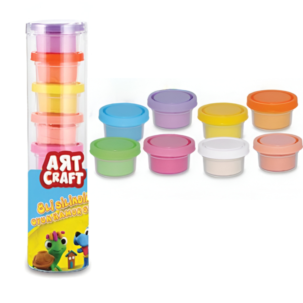 Art Craft 8-Piece Cylinder Play Dough Set