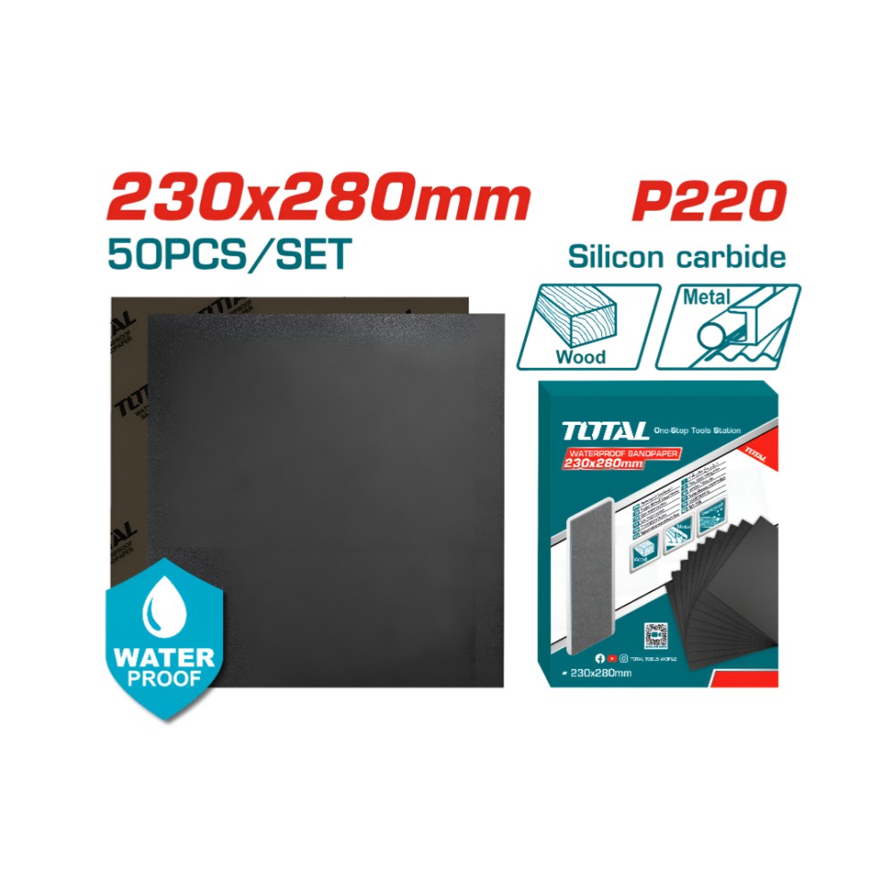 Total Waterproof Sandpaper 230X280MM XP220