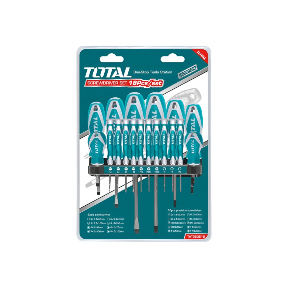 Total screwdriver and precision screwdriver set 18 Pcs