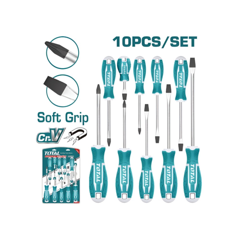 Total Screwdriver Set 10 Pcs