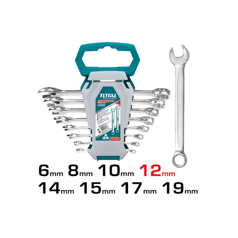 Total combination spanner set 8pcs 6-19mm