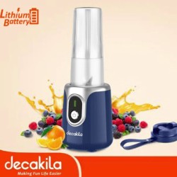 Decakila Cordless Stand Blender 500ml , 120W , 4 bladed stainless steel blade , with 1 Cup Lid (KMJB022L)