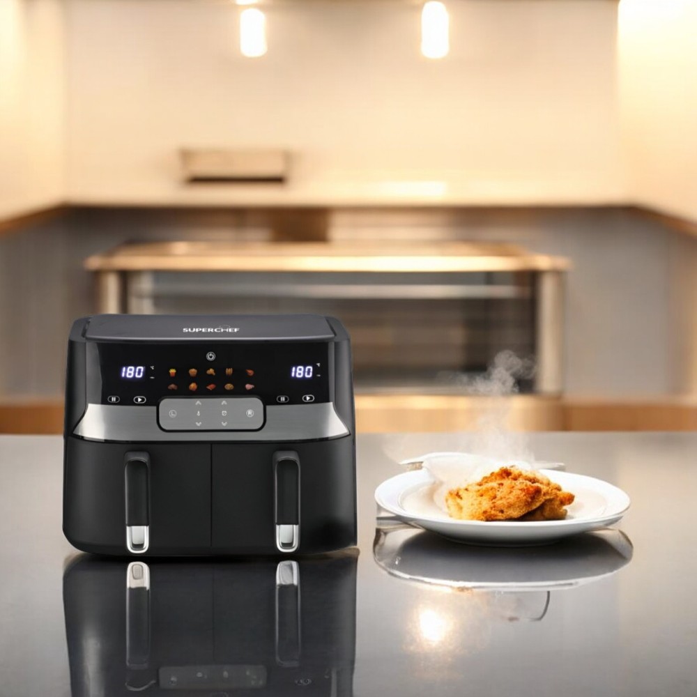 Super Chef - Digital Dual Basket Air Fryer 9L