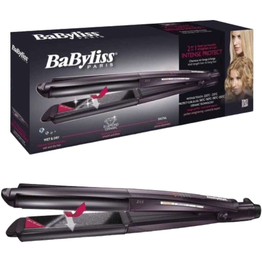 Babyliss-Diamond Ceramic Straight And Curl Hair Straightener