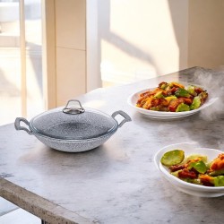 Silico-Cast Granistone Stir Frying-Pan 30cm - Gray