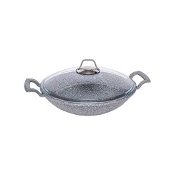 Silico-Cast Granistone Stir Frying-Pan 30cm - Gray