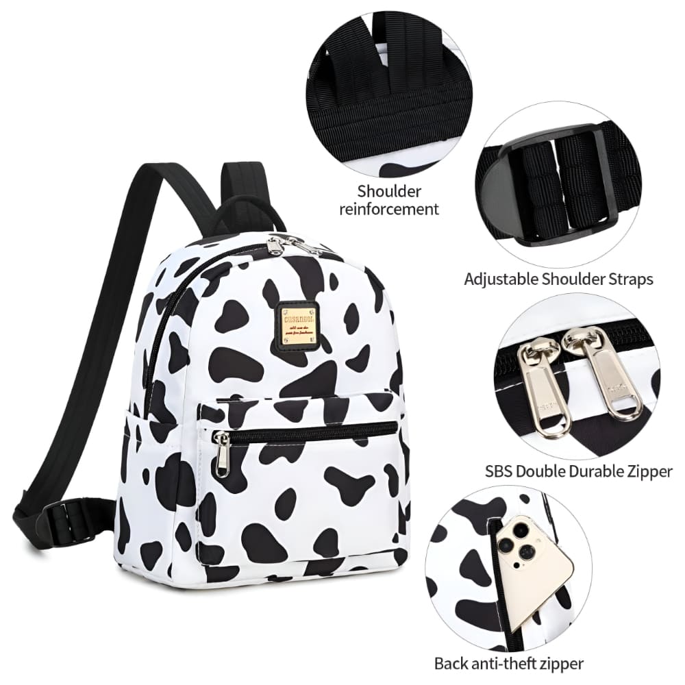 Casual Backpack - Zebra & Cow