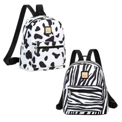 Casual Backpack - Zebra & Cow