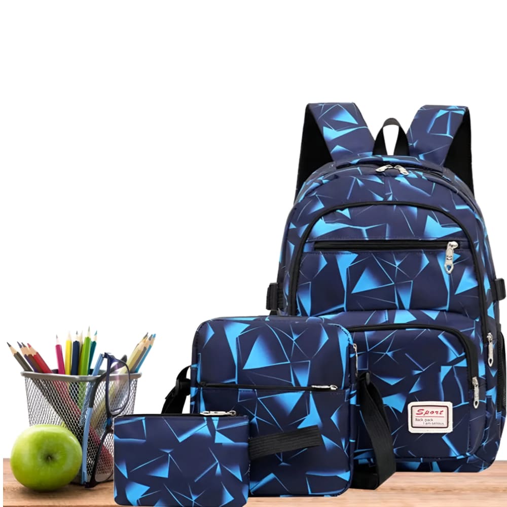 3 Pieces School Bag Set