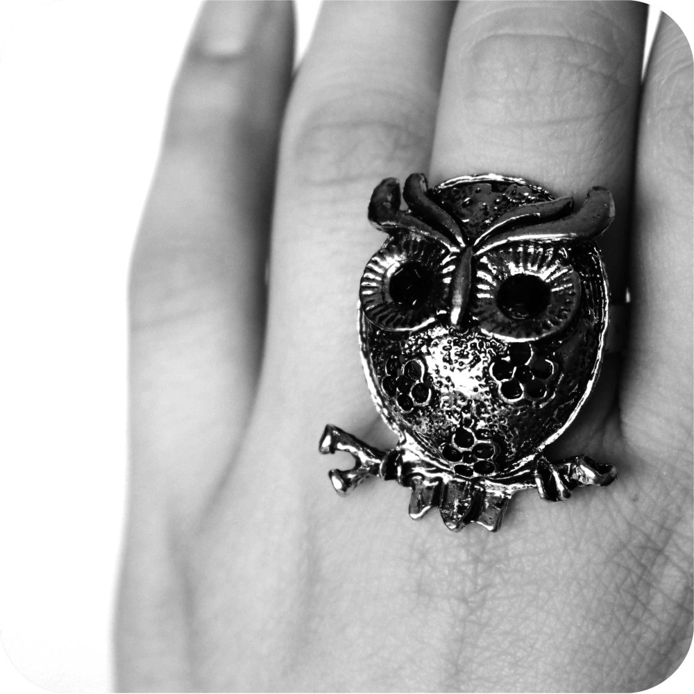 Resizable Owl-Shaped Ring NO.1