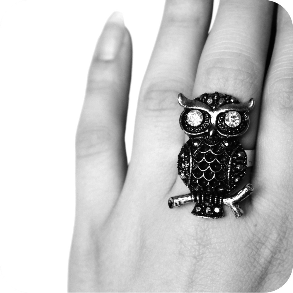 Resizable Owl-Shaped Ring NO.2