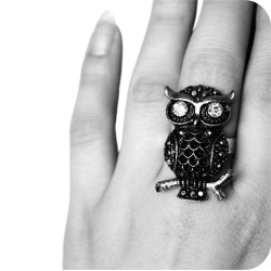 Resizable Owl-Shaped Ring NO.2