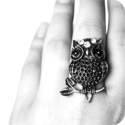 Resizable Owl-Shaped Ring NO.4