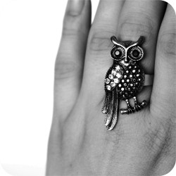 Resizable Owl-Shaped Ring NO.5