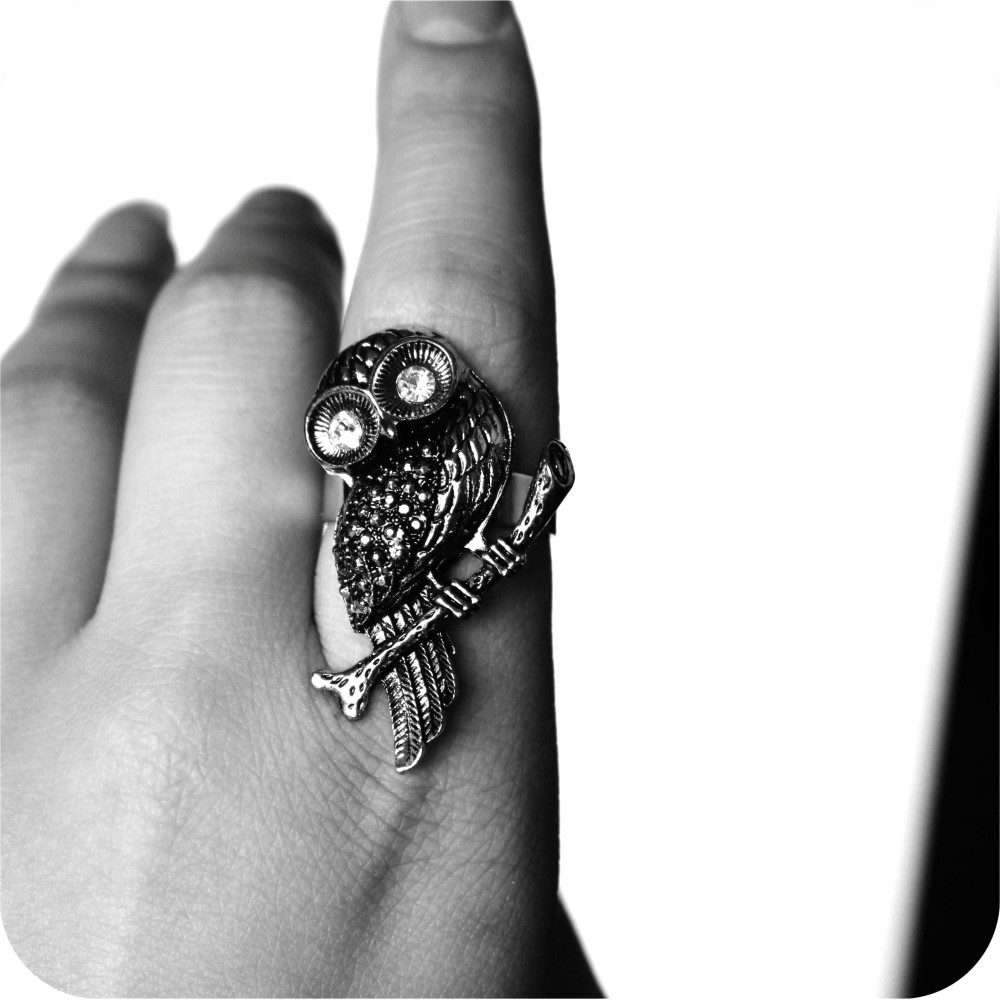 Resizable Owl-Shaped Ring NO.8