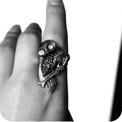 Resizable Owl-Shaped Ring NO.8