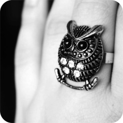 Resizable Owl-Shaped Ring NO.9