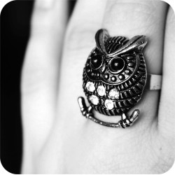 Resizable Owl-Shaped Ring NO.9