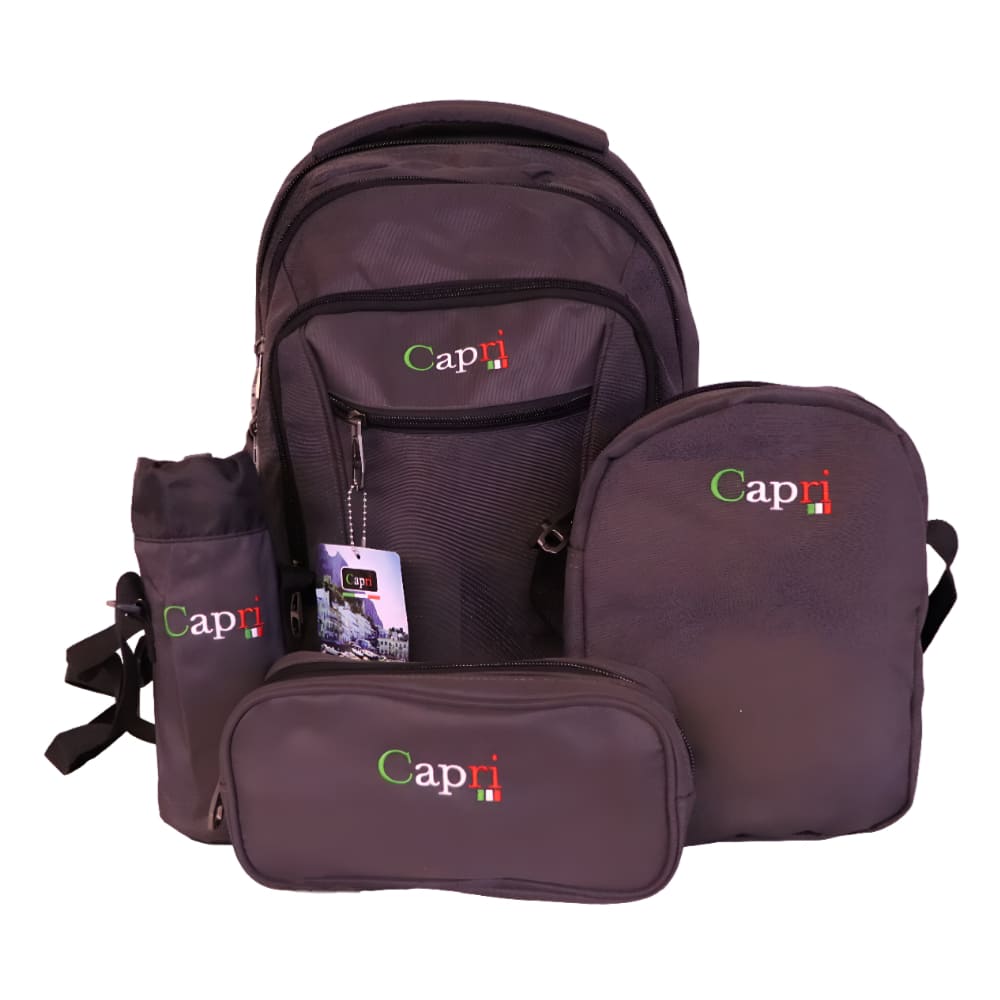 Capri All Brown Collection - Combo Set 4-In-1 + Free Aluminum Bottle